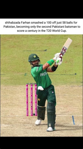Shahibzada Farhan smashed a 100 off just 58 balls for Pakistan,#t20worldcup #shorts