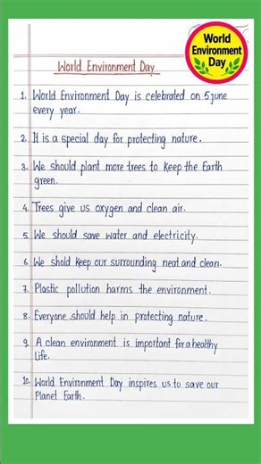 10 Lines Essay On Environment in English/Essay On Environment in English/World Environment Day 2026