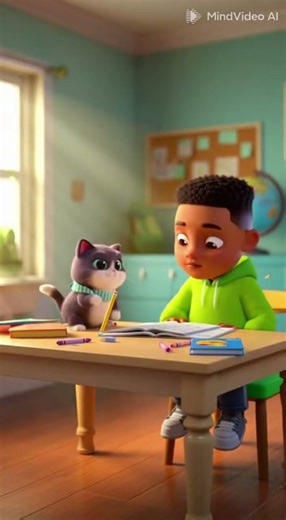 Cat Doing Homework Wrong #cat #virl