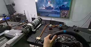 You need an entire crew to pilot this homemade tank simulator