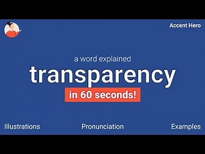 TRANSPARENCY - Meaning and Pronunciation