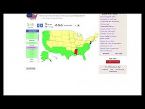 USA States quiz on Jetpunk