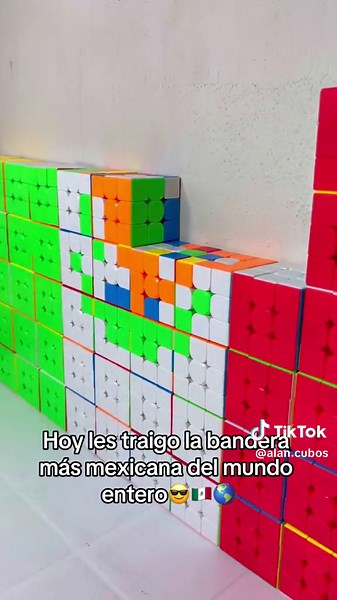 Bandera de México con Cubos Rubik