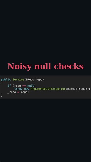 Stop Manual C# Null Checks ⚠️ ThrowIfNull Hack #Shorts