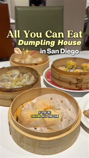 San Diego Foodie 🧋🍰 on Instagram: "🥟 AYCE dumplings 🥟 All-you-can-eat dumplings at China Max in San Diego 👀 All day, every day with a 90-minute limit ⏰ So many options on the menu… come hungry😅 China Max 📍 4690 Convoy St, San Diego, CA 92111"
