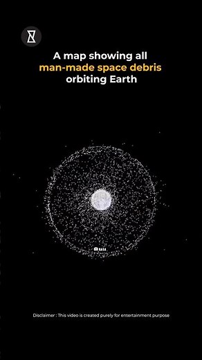 This Map Shows All Human-Made Junk Orbiting Earth #trendingshorts #nasa #space #facts