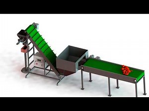 Automação Industrial - Esteira com balança para envasamento de frutas e legumes