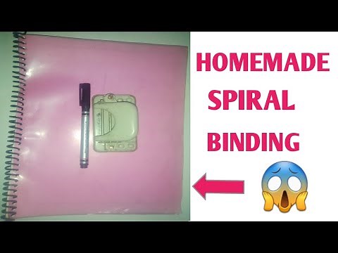 How to make spiral binding at home||homemade binding book||how to make spiral coil||