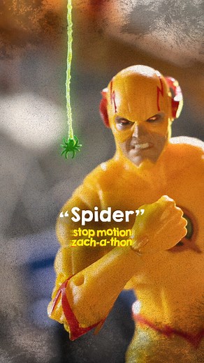 Spider Stop Motion Animation with Reverse Flash from McFarlane Toys