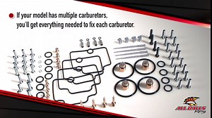 All Balls Racing Carburetor Rebuild Kit 26-1628 Compatible With/Replacement For Honda VTX1300 2008-2009, VTX1300R 2008-2009