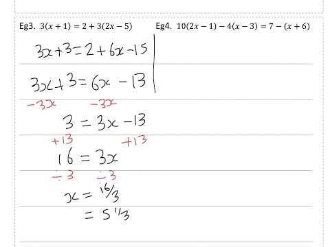 Year 9 66. Ex12a Solve Equations