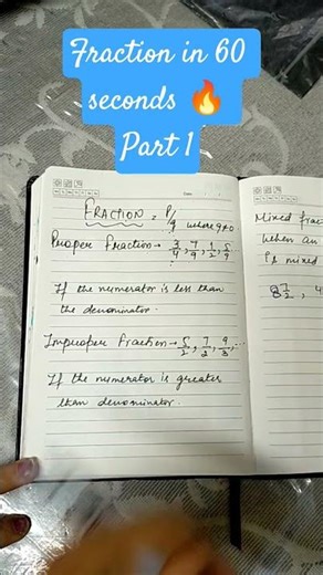 Fractions Made Easy 🧮 | Quick Maths Trick#fraction #mathsshorts #typesoffraction
