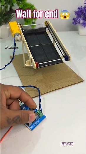 DIY Automatic Solar Panel Cleaning System Using DC Motor ⚡| Smart Cleaning Project #shorts #diysolar