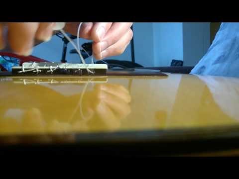 How to Tie Strings on a 12 Hole Tie Block (Classical Guitar)