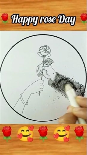 Rose Day Drawing 🥰🥰❤️ #happyroseday #Valentainesday​​ #Valentainesdaydrawing​​ #rosedaydrawing #art