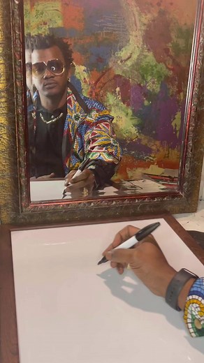 #ArtistTalk #BlindContour #SelfPortraits #OneLineDrawing #LateNightArt #ManInTheMirror | Kirklyn Jackson