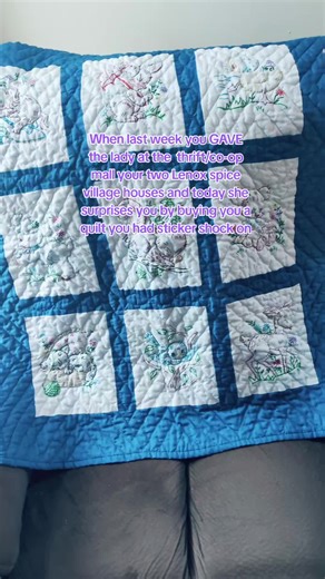 AND she also works at the local food pantry! she's a doll! #quilt #lenox #spicevillage #story #fyp