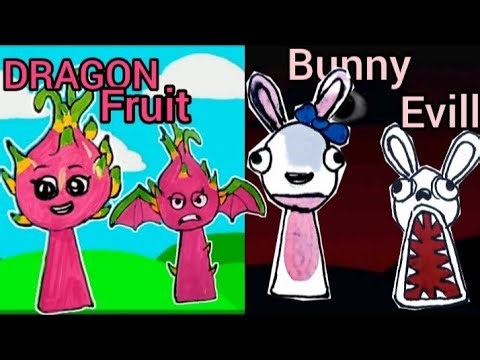 #Sprunki OC Dragon Fruit ,Bunny Evill Phases #Drawing Art incredibox...