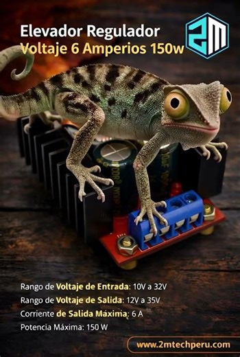 elevador de voltaje 150w 6A #2mtechperu #arduino