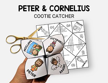 Peter and Cornelius Bible Cootie Catcher Craft for Sunday School or Homeschool