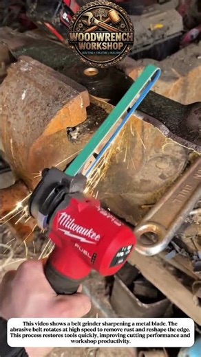 Powerful Metal Sharpening with a Belt Grinder | Fast Tool Restoration