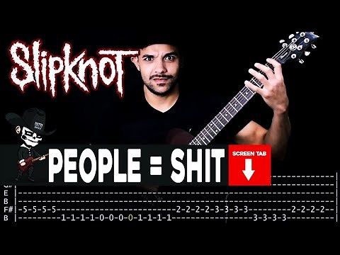 【SLIPKNOT】[ People = Shit ] cover by Masuka | LESSON | GUITAR TAB