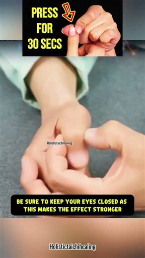 Massage this point at the base of your thumb close your eyes... #Shorts #holistictaichihealing