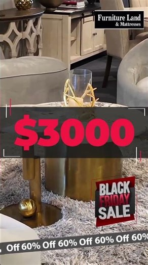 The Black Friday Sale is here, bringing you 60% off at your nearest Furniture Land.