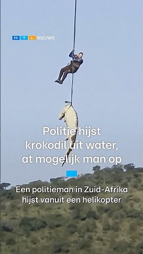 Zuid-Afrikaan mogelijk opgegeten door krokodil, politie hijst dier uit water | RTL Nieuws