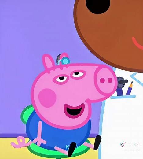 George still the goat n can finally hear better💙 #peppapig #cartoon #cartoons #edit #fyp