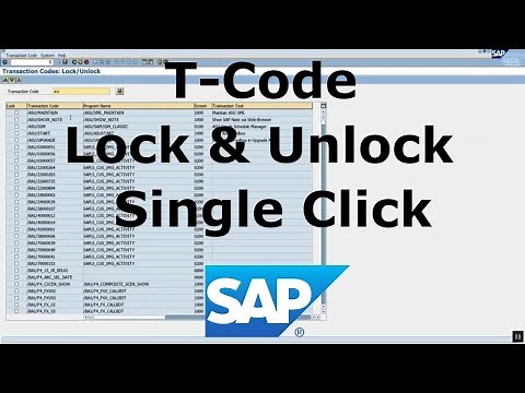 Lock-Unlock T-Code in SAP ECC, Single, Multi T-Code Lock and Unlock in Single Click | PitCia IT
