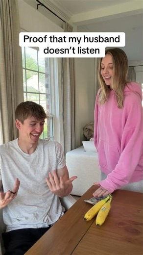 Husband confidently got it wrong about the bananas #couples #prank #shorts