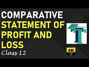 Comparative statement of profit and loss Accounts Class 12 - Explained with Animation