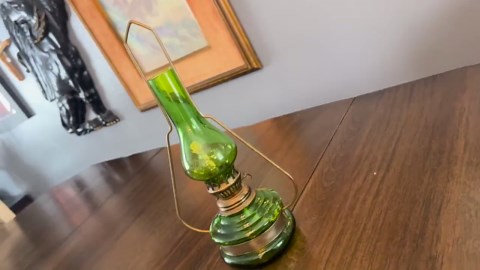 Small Vintage Emerald Green Glass Oil Lamp – Swivel Base Mid-century Retro Decor - Etsy