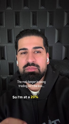 I started this swing trading account at $8,000. It’s currently sitting around $6,300. That’s a 20% drawdown. And I’m sharing it because most traders only show green days. Here’s what nobody tells you about swing trading: • Overnight gaps happen • Drawdowns are normal • Losing streaks are statistically part of the game • Emotional reactions destroy more accounts than bad setups The loss didn’t damage the account. Overreaction does. Professional traders don’t avoid red trades. They size correctly.