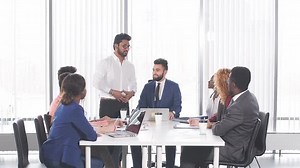 Indian Awesome Man Is Showing His Plan To Colleagues