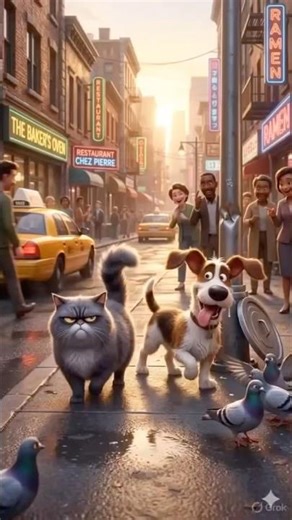 Grumpy angry cat got his own taste 🤣| #aivideo #shorts