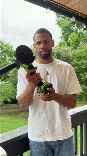 Before using your Greenworks Angle Grinder, make sure your battery is properly locked and loaded 🔒