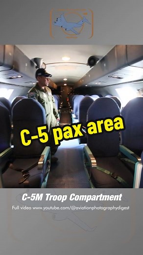 Inside the Mighty C-5M Super Galaxy Passenger Seating Area