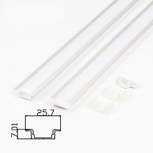 [Hot Item] 17X7 Custom Recessed Aluminum Profile with Diffuser for LED Strip (White/Black)