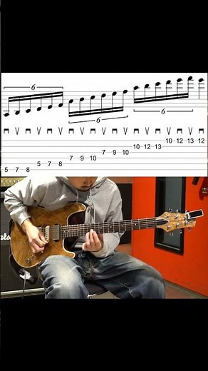 Aマイナースケールの７度を抜いて３オクターブ移動の速弾き練習。 #guitar #ギタリスト #ギター #速弾き #マイナースケール