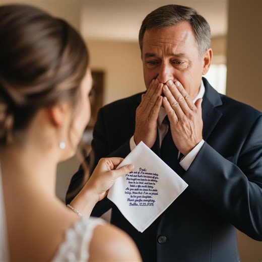 Father of the Bride Gift, Custom Embroidered Wedding Handkerchief for Dad, Personalized Wedding Gift From Daughter, Wedding Hankie Gift - Etsy