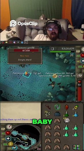 THAT ZENYTE WAS TOO LUCKY 🔥 #osrs #ironman #rare