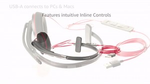 Plantronics - Blackwire 3210 - Wired, Single Ear (Monaural) Headset with Boom Mic - USB-A to connect to your PC and/or Mac