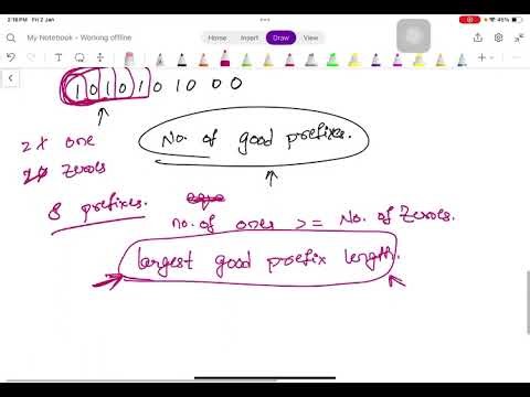 Ones and Zeroes II | Codechef Starters 219 || Video Editorials