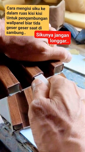 Tutorial mengisi siku ke dalam ruas kisi kisi untuk penyambungan wpc wallpanel, sikunya jangan longgar biar kuat.. ‎#realestate #fypageシ #church | SuryaMANDIRI