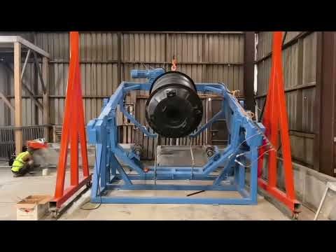 Open flame rotomolding machine, the simplest rotomolding machine