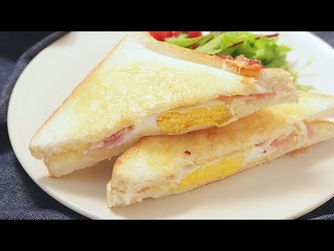 ワンパンで ベーコンエッグサンド|Bacon and egg sand kurashiru [クラシル]