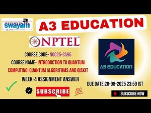 NPTEL Introduction to Quantum Computing: Quantum Algorithms & Qiskit Week 4 Assignment Answers