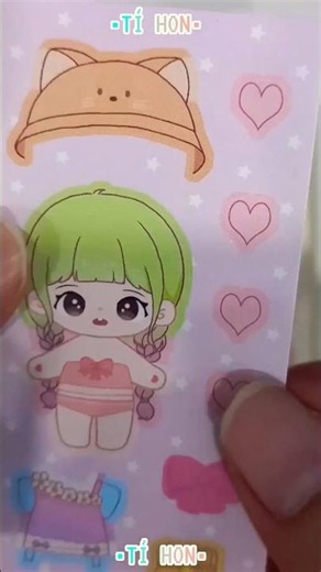 [88] Hình dán trang phục búp bê CHIBI •TÍ HON•